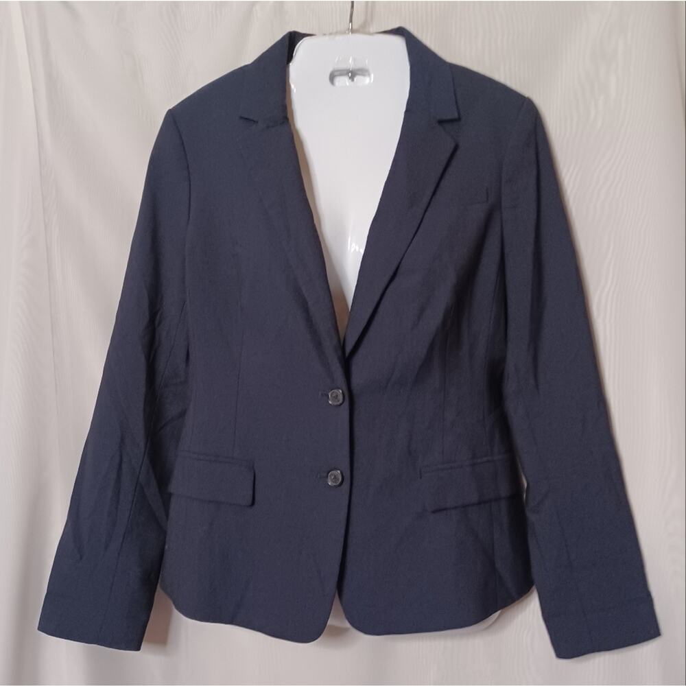 BANANA REPBULIC Dark Blue Wool Single Breasted Blazer. 8P - Picture 2 of 14